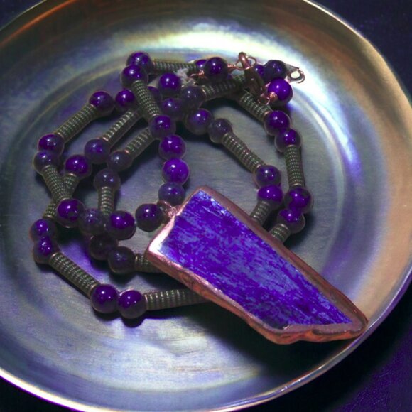 NEW Handmade Blue Kyanite Gemstone Necklace Lapis Lazuli Stone. One of a Kind! - Picture 5 of 8